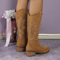 Bottes cowboy en suède pour femme – Cooper