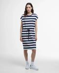 Robe Midi Rayée à Cordon de Serrage – Claire