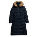 Manteau long avec capuche et fourrure - Clara