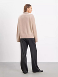 Cardigan court tricoté oversize col V femme – Élise