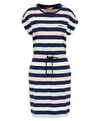 Robe Midi Rayée à Cordon de Serrage – Claire