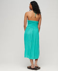 Robe midi d’été bohème fluide découpée – Élise