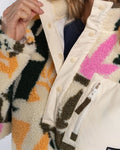 Fleece Borg avec zip 1/4 et poche zippée – Camille