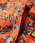 Robe midi fleurie vintage col en V – Claire