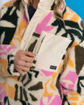 Fleece Borg avec zip 1/4 et poche zippée – Camille