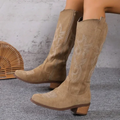 Bottes cowboy en suède pour femme – Cooper
