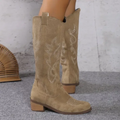 Bottes cowboy en suède pour femme – Cooper