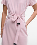 Robe Midi Classique avec Ceinture et Imprimé Métallisé – Claire