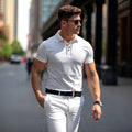 Polo pour hommes sans plis Muscle Fit – Tobias