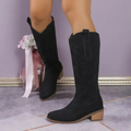 Bottes cowboy en suède pour femme – Cooper