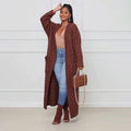 Gilet Long Décontracté Femme en Maille Douce – Élodie