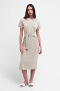 Robe Midi Classique avec Ceinture et Imprimé Métallisé – Claire