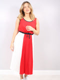 Robe sans manches été blocs de couleurs chic – Anaïs