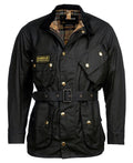 Veste moto en coton ciré et tartan - Max