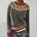 Pull tricoté décontracté à manches longues pour femme – Élodie