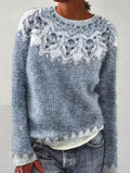 Pull tricoté décontracté à manches longues pour femme – Élodie