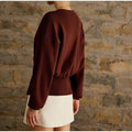 Cardigan col V femme avec boutons dorés élégant – Camille