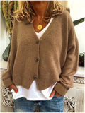 Cardigan tricoté col V élégant et confortable – Léa