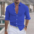 Chemise à manches longues unie pour hommes, pour toutes les occasions – Leon