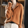 Cardigan en cachemire col montant chaud et élégant – Camille