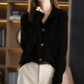 Cardigan en cachemire col montant chaud et élégant – Camille