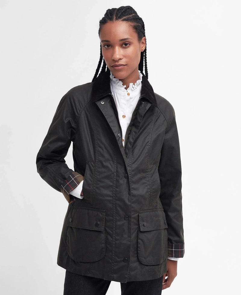 Veste en Cuir Ciré Classique – Sophie