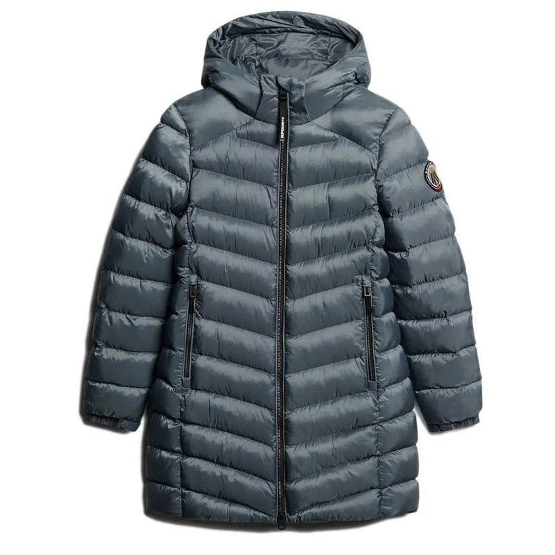 Veste Midi Paddée à Capuche – Claire
