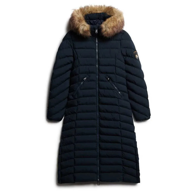 Manteau long avec capuche et fourrure - Clara