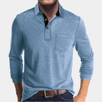 Chemise à manches longues pour hommes avec col, élégante pour toutes les occasions – Martin