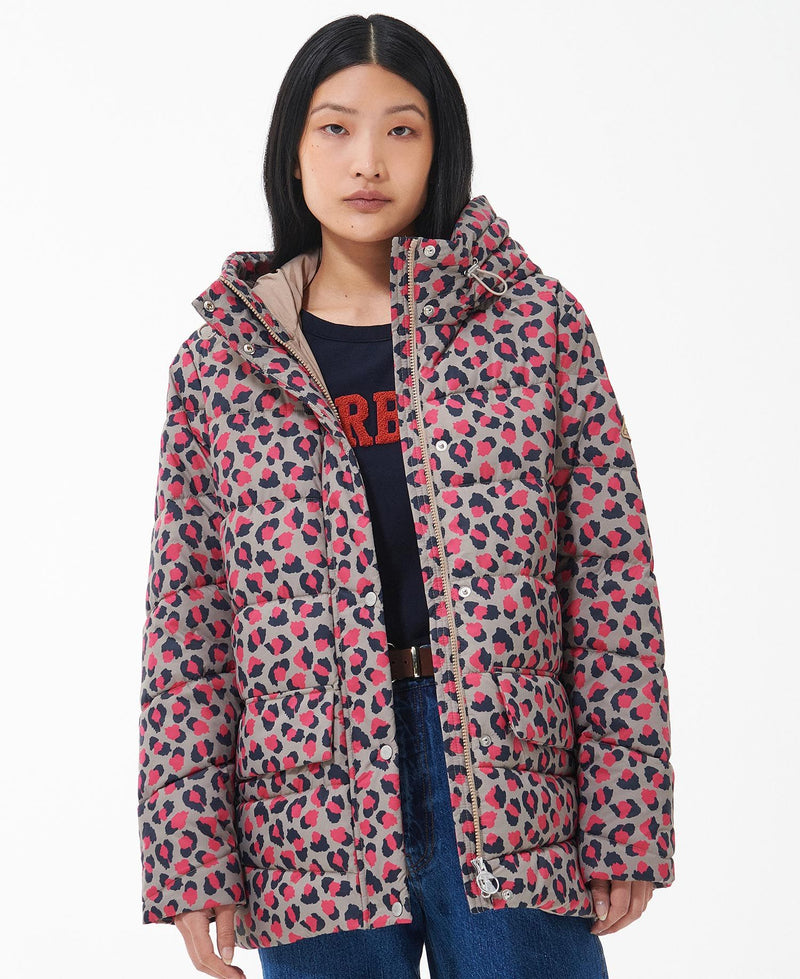 Veste Matelassée Imprimée Hiver avec Capuche - Claire