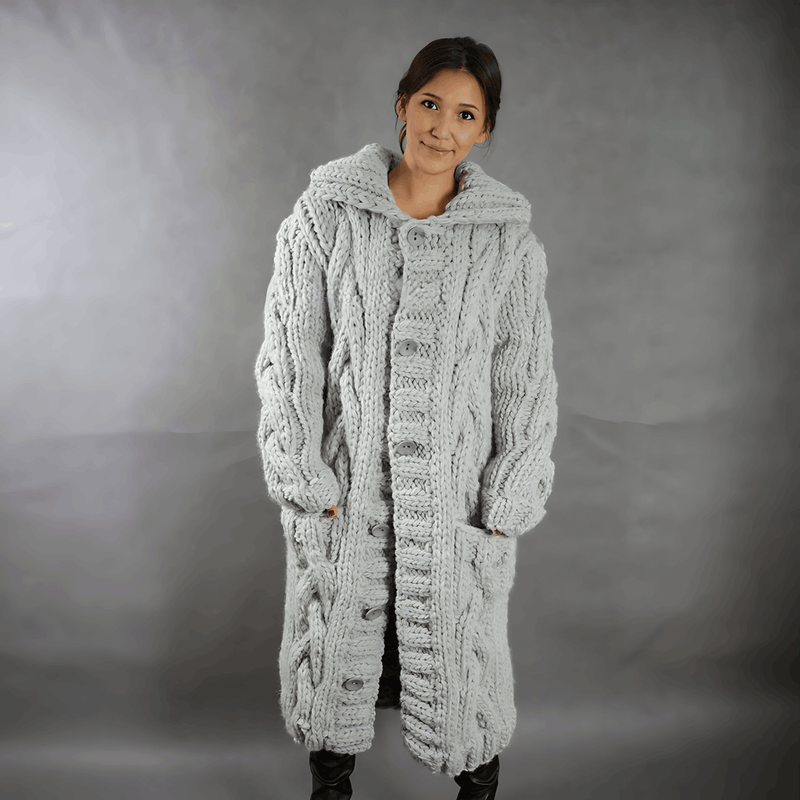 Gilet long chaud et élégant pour femme – Sophie